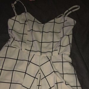 White striped romper